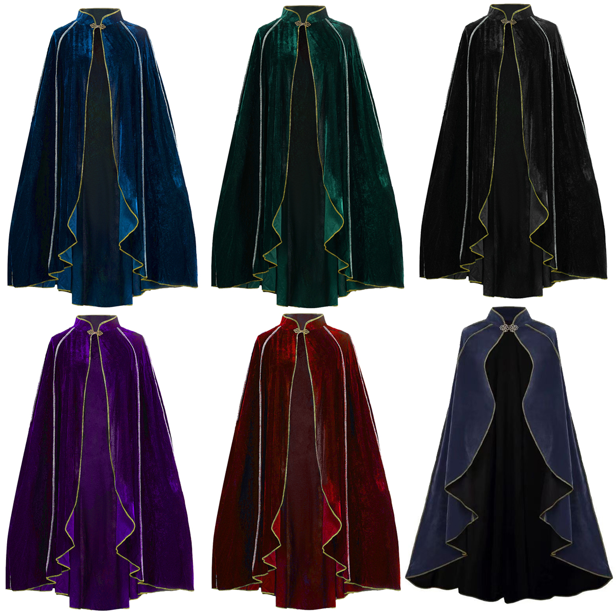 Embellish Knit - Medieval Suede Cloak Vintage Gold Trim