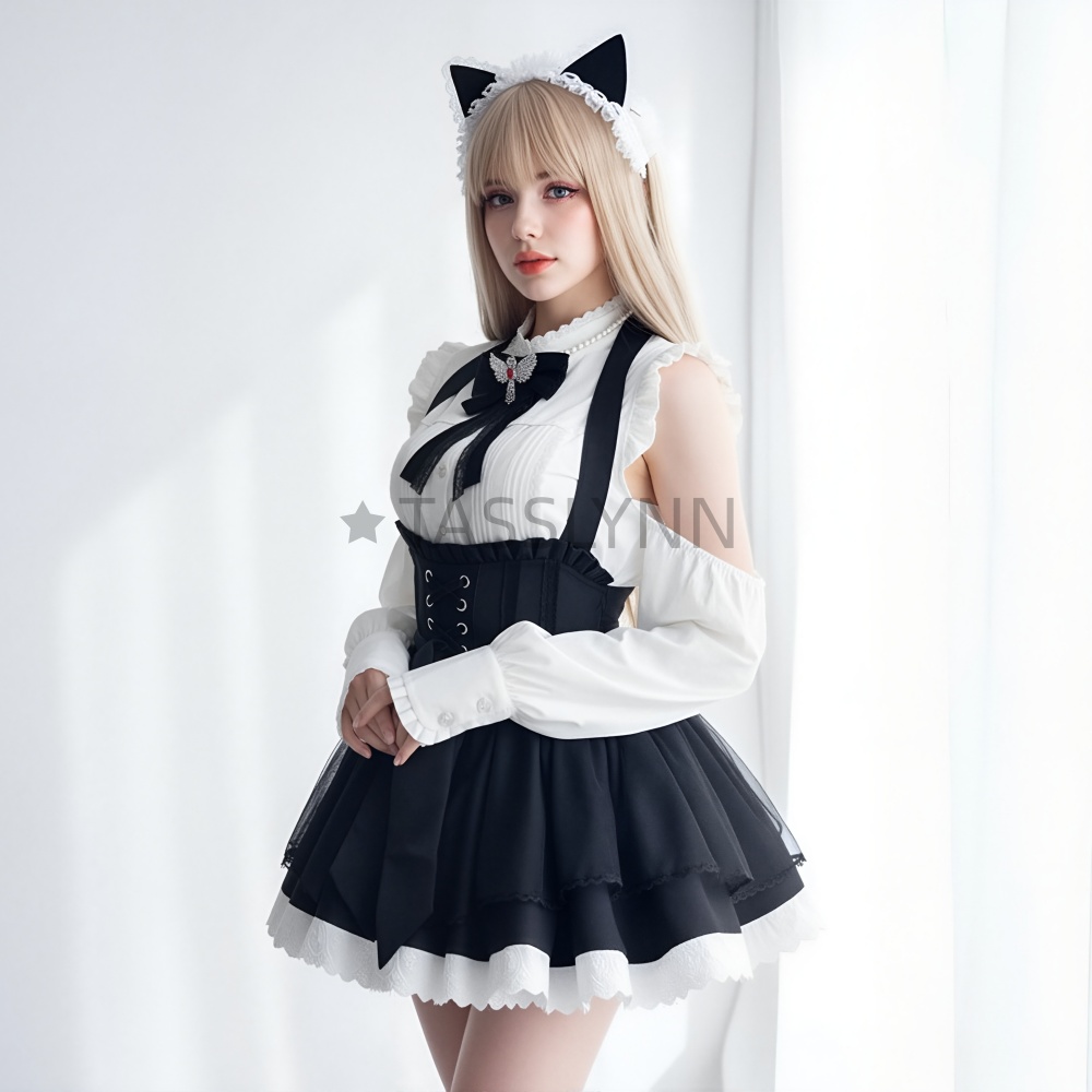 Cat Ear Nun Maid Dress Women's - Embellish Knit avaliação e preço