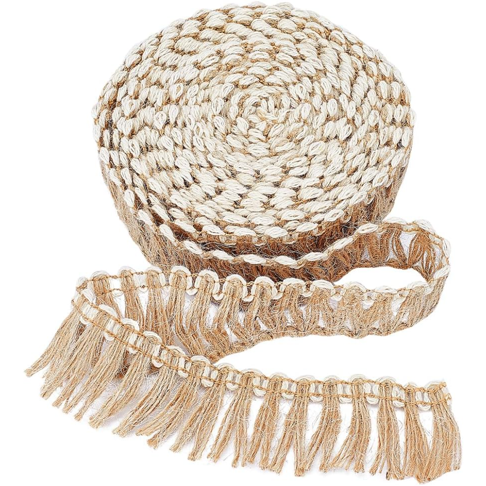 5 Meters Burlap Fringe Tassel  - Lace Ribbon Trim avaliação e preço