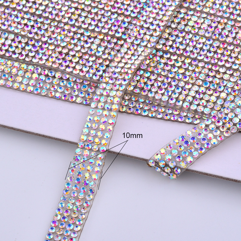 JUNAO 5Yard Crystal AB Rhinest - Crystal Mesh Fabric avaliação e preço