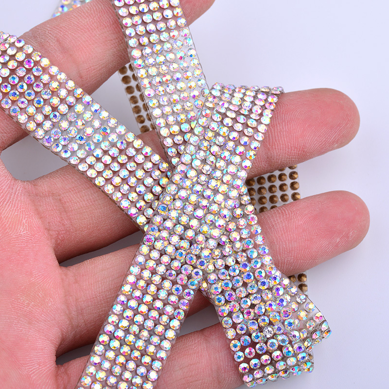 JUNAO 5Yard Crystal AB Rhinest - Crystal Mesh Fabric avaliação e preço