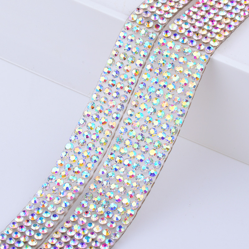 JUNAO 5Yard Crystal AB Rhinest - Crystal Mesh Fabric avaliação e preço