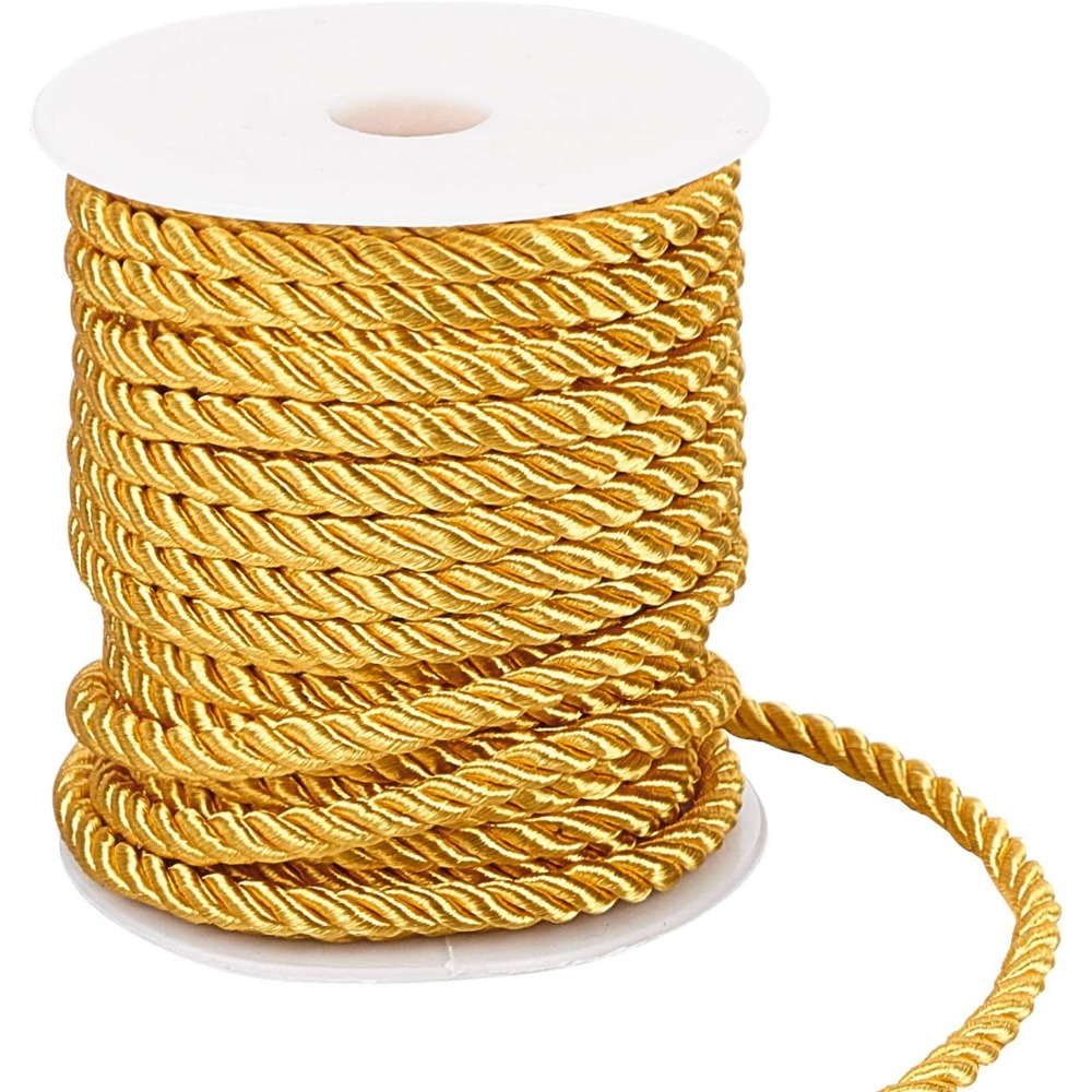 1 Roll 59 Feet Gold Cord 5mm T - Cord Trim Twisted avaliação e preço