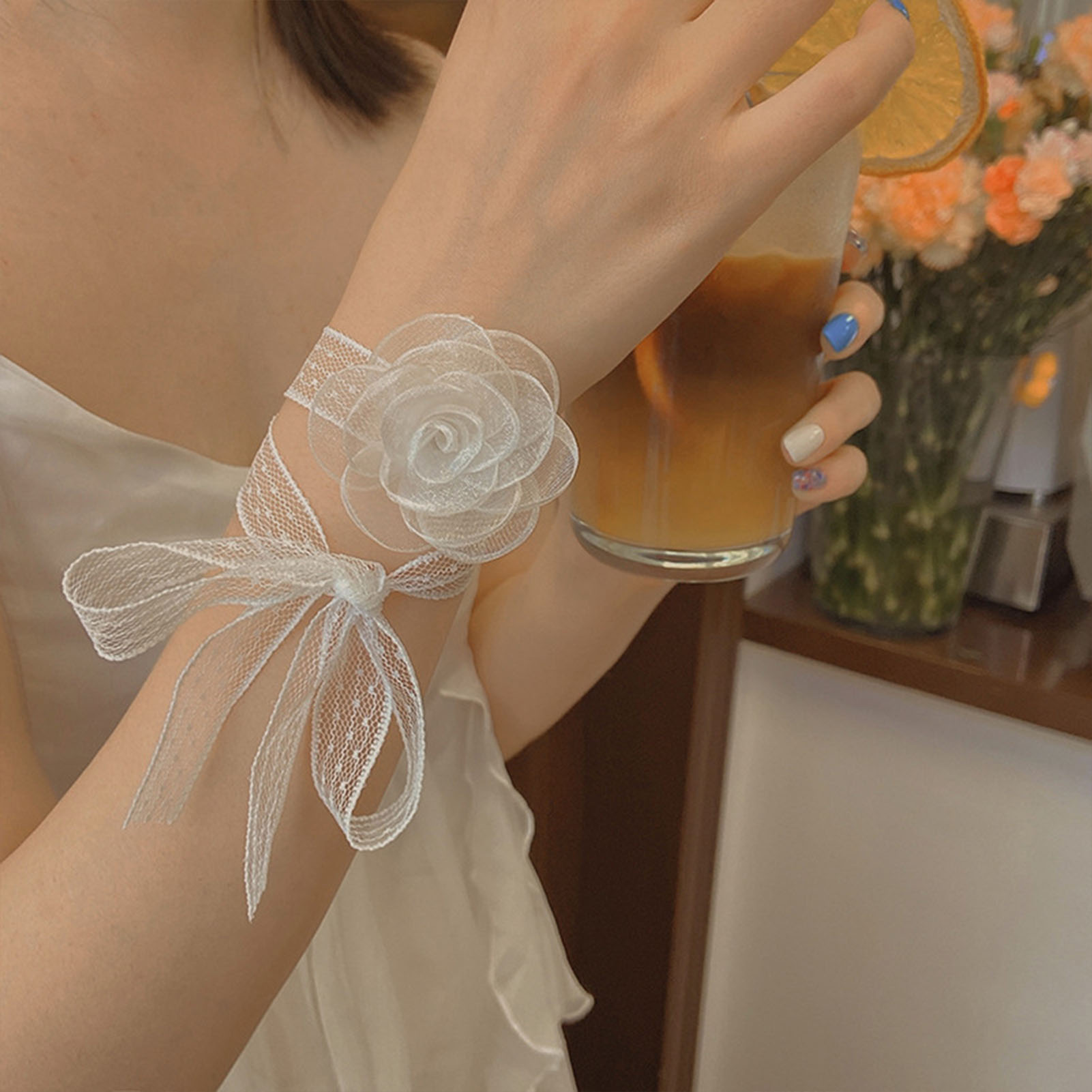 Lace Ribbon Tie Headband With  - Lace Ribbon Trim avaliação e preço