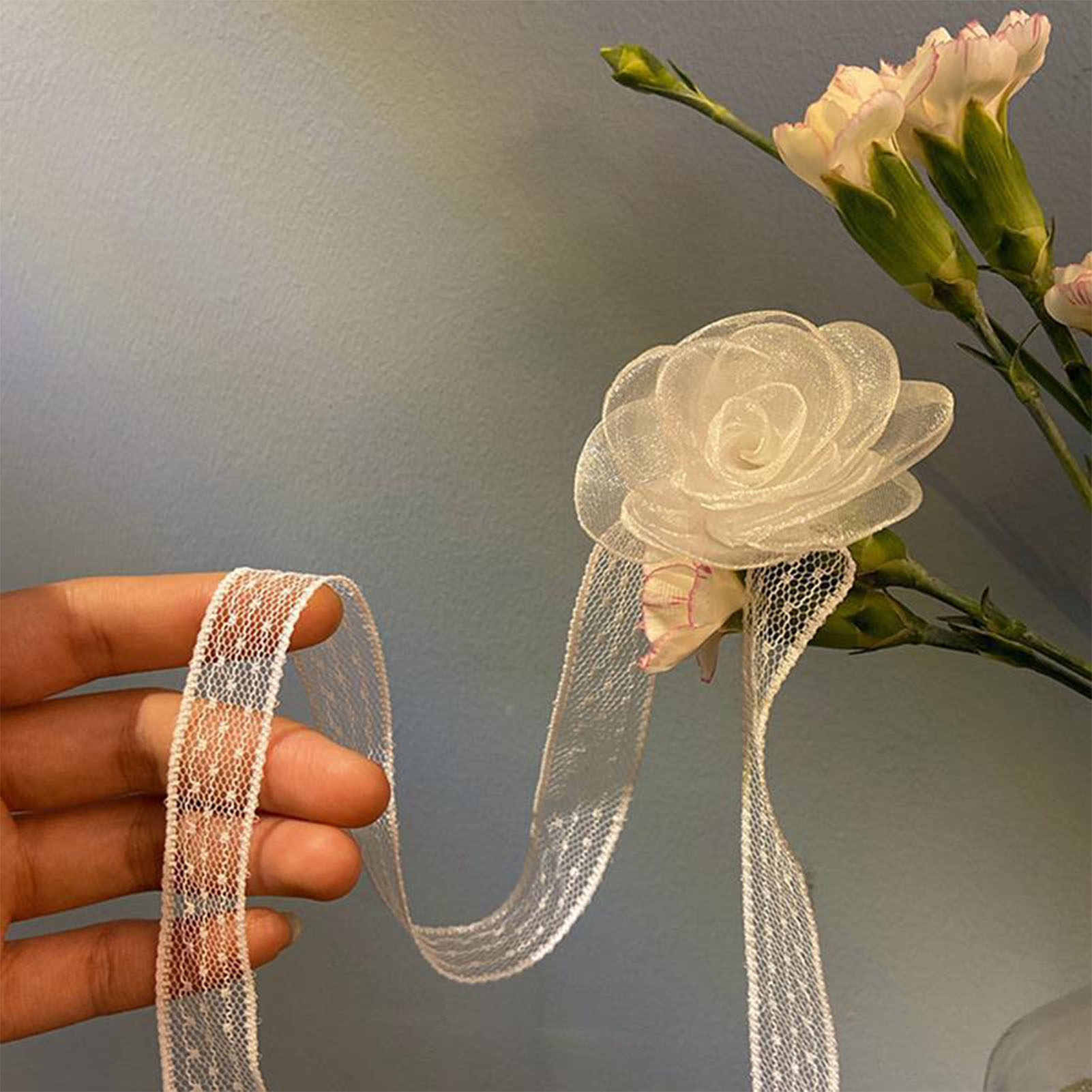 Lace Ribbon Tie Headband With  - Lace Ribbon Trim avaliação e preço