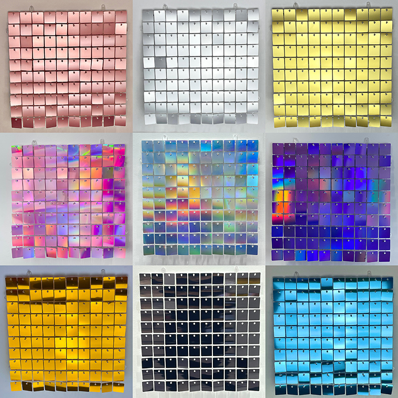18 Pcs Sequin Panel Background - Sequin Fabric Panel avaliação e preço