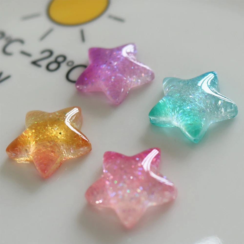 10PCS Gradient Star Series Res - Christmas Craft Embellishment avaliação e preço