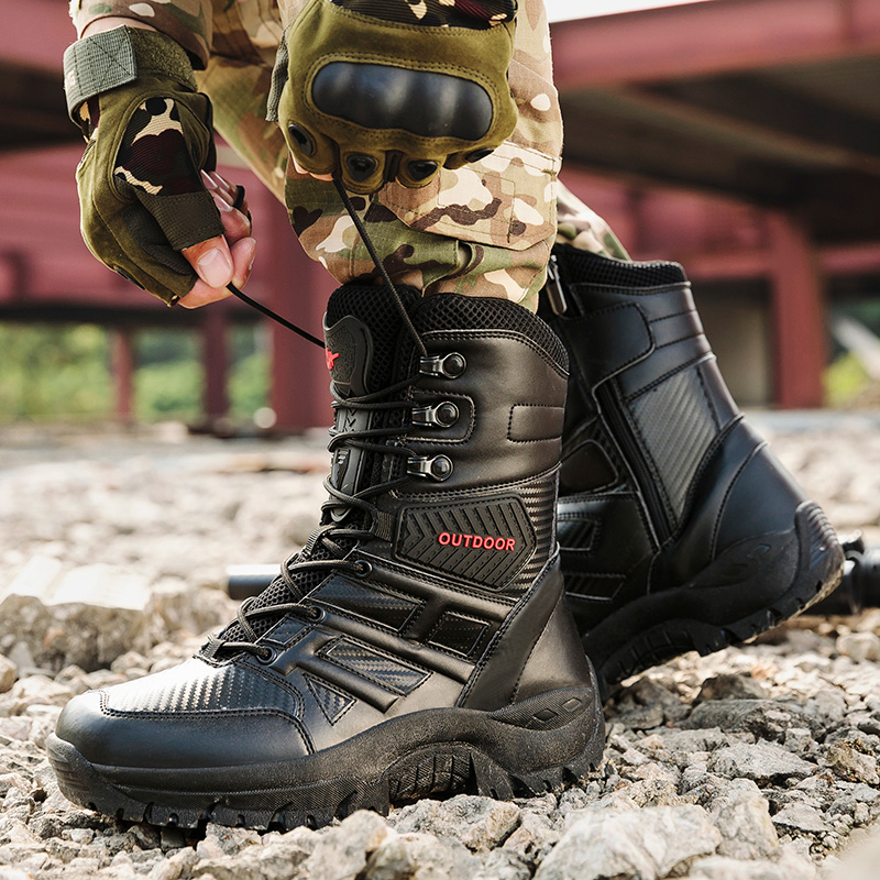 actical Military Boots Large S - Guipure Lace Panel avaliação e preço