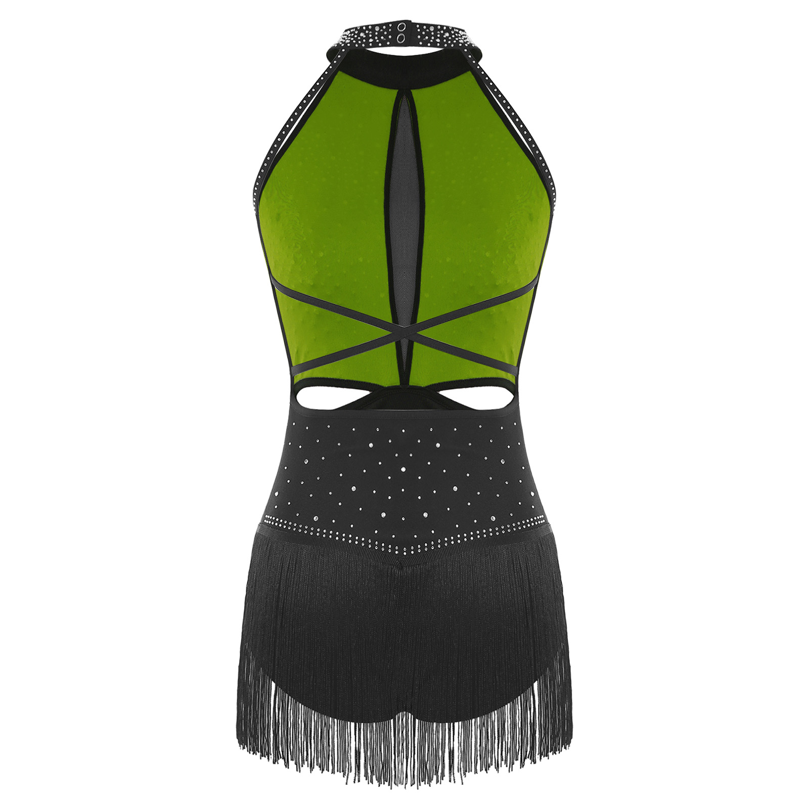 Women Dance Rhythmic Dresses S - Rhinestone Banding Trim avaliação e preço