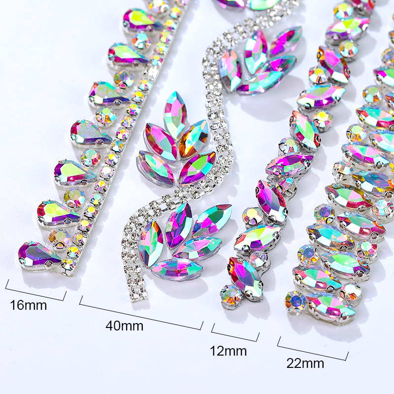 QIAO Rhinestone Trim Crystal A - Crystal Mesh Fabric avaliação e preço