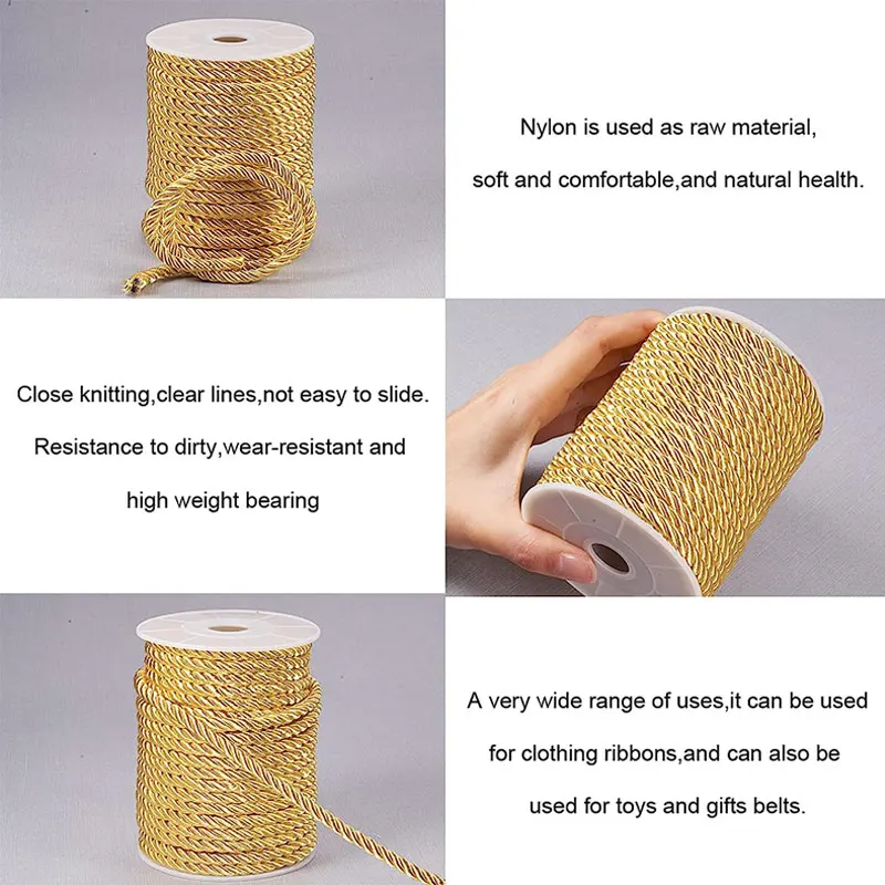 5mm 100yards Twisted Cord Rope - Cord Trim Twisted avaliação e preço