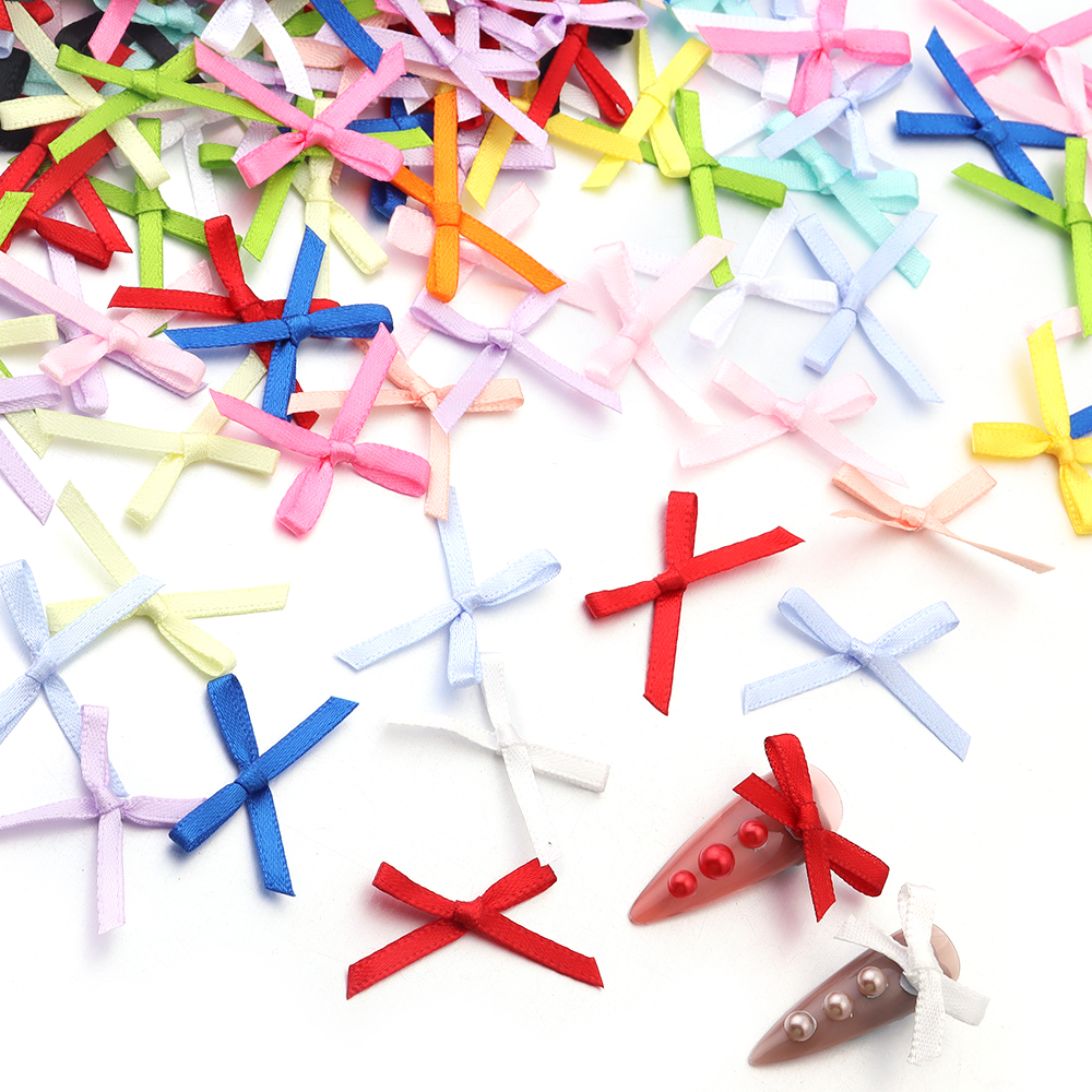 50Pcs 2.5x3cm Ribbons Mini Sat - Christmas Craft Embellishment avaliação e preço