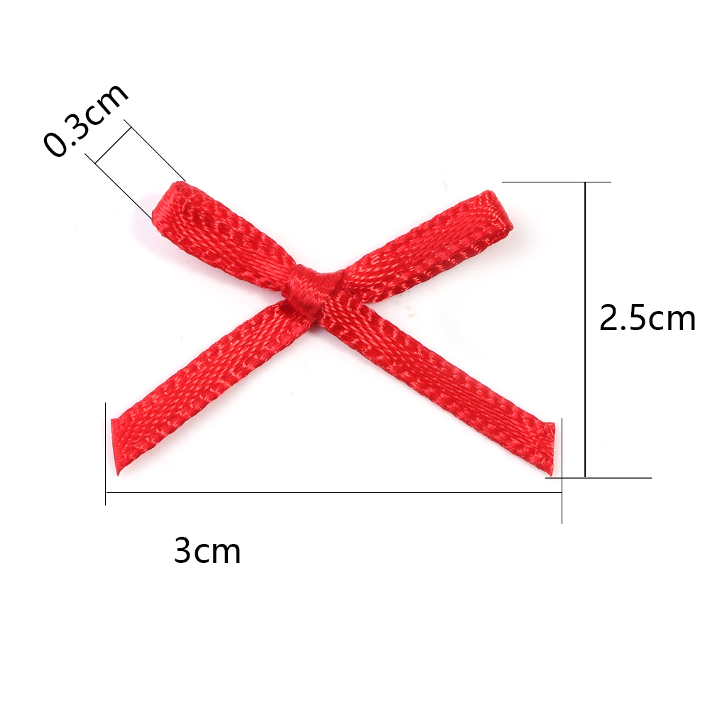50Pcs 2.5x3cm Ribbons Mini Sat - Christmas Craft Embellishment avaliação e preço