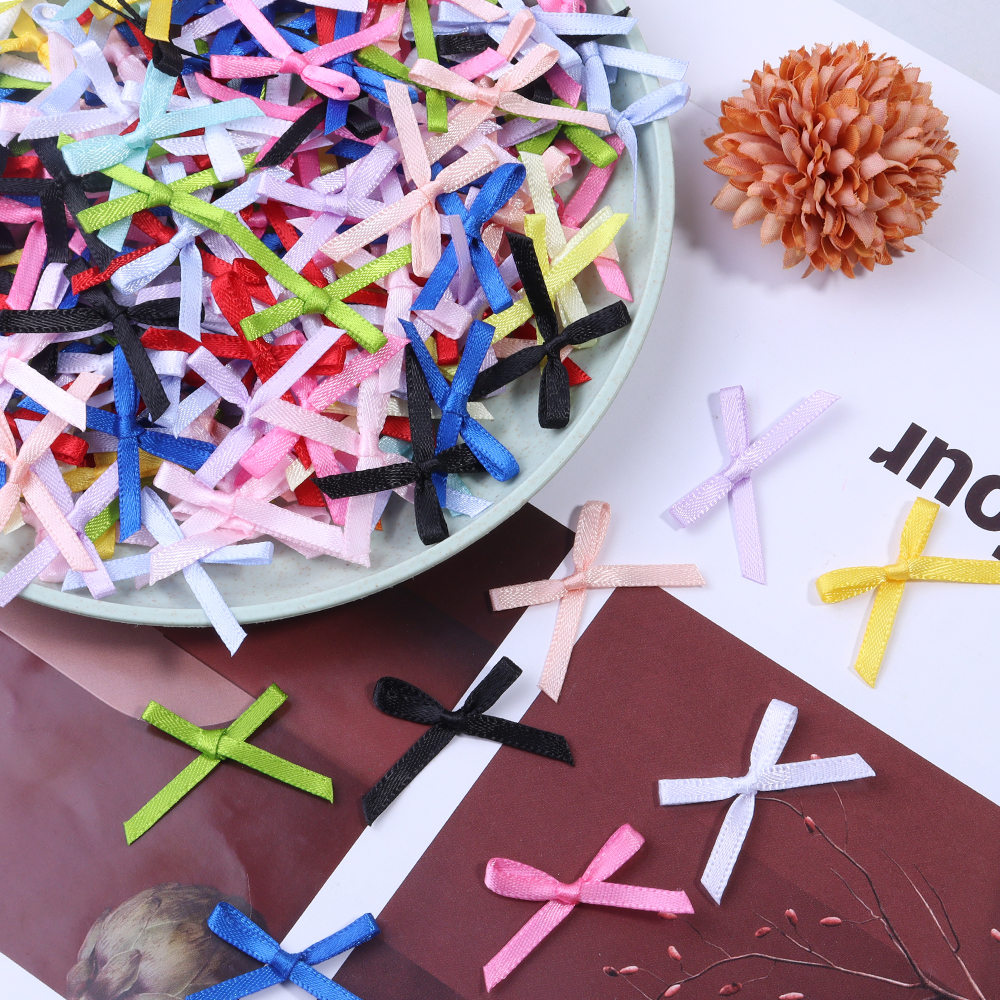 50Pcs 2.5x3cm Ribbons Mini Sat - Christmas Craft Embellishment avaliação e preço
