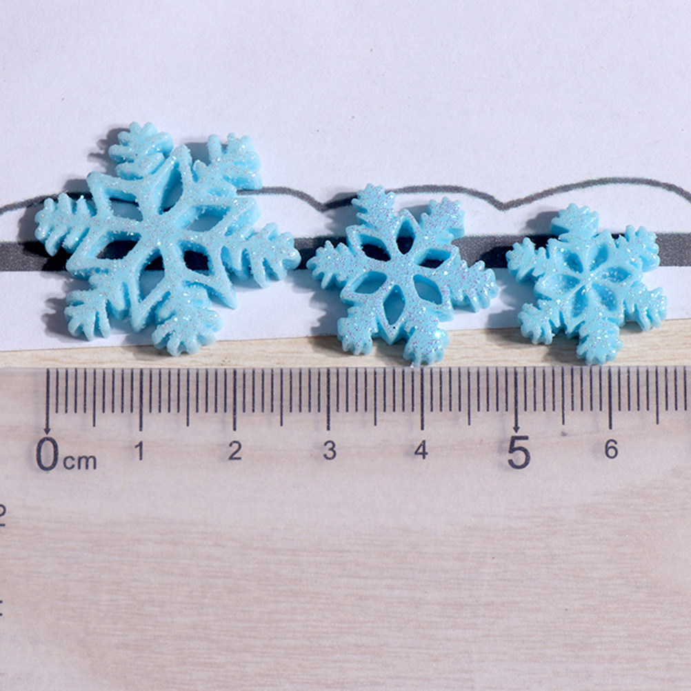 50Pcs Mini Resin Snowflake Orn - Christmas Craft Embellishment avaliação e preço