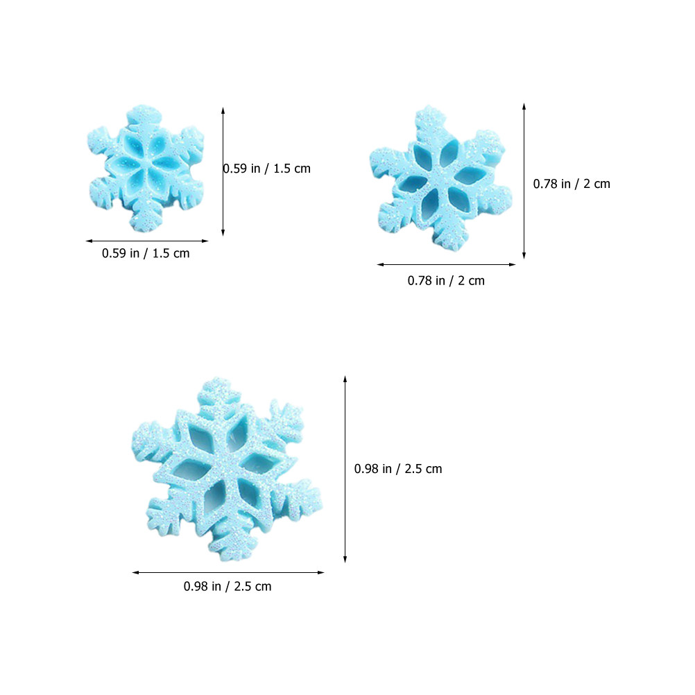 50Pcs Mini Resin Snowflake Orn - Christmas Craft Embellishment avaliação e preço