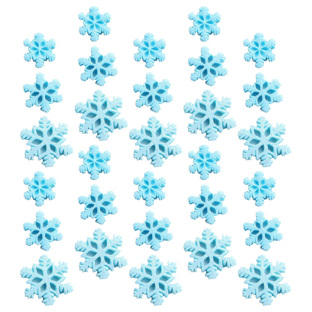 50Pcs Mini Resin Snowflake Orn - Christmas Craft Embellishment avaliação e preço