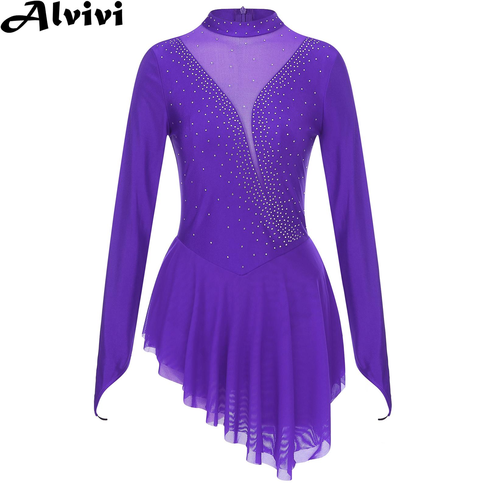 Women Figure Ice Skating Gymna - Rhinestone Banding Trim avaliação e preço