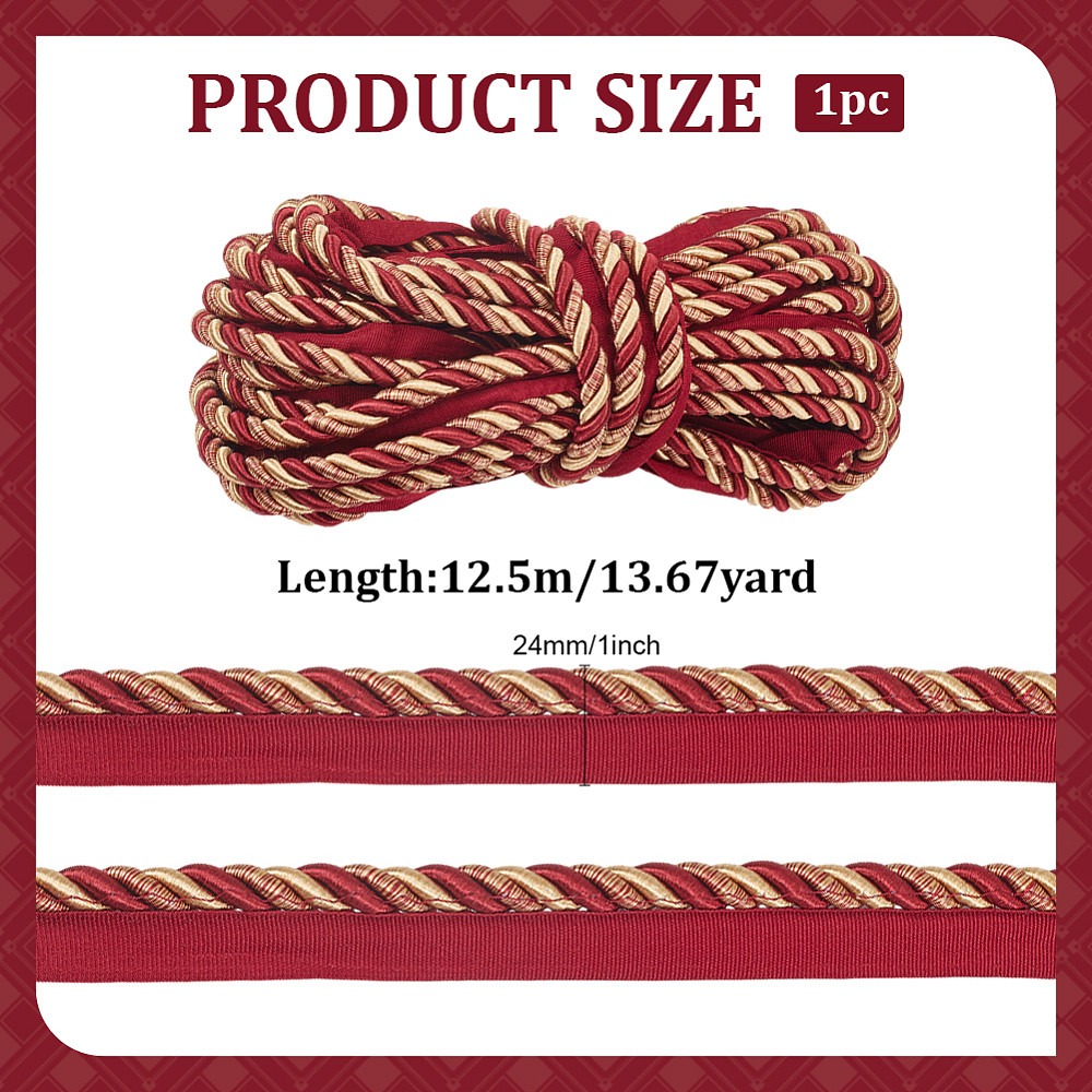 Polyester Twist Lip Cord Trim  - Cord Trim Twisted avaliação e preço