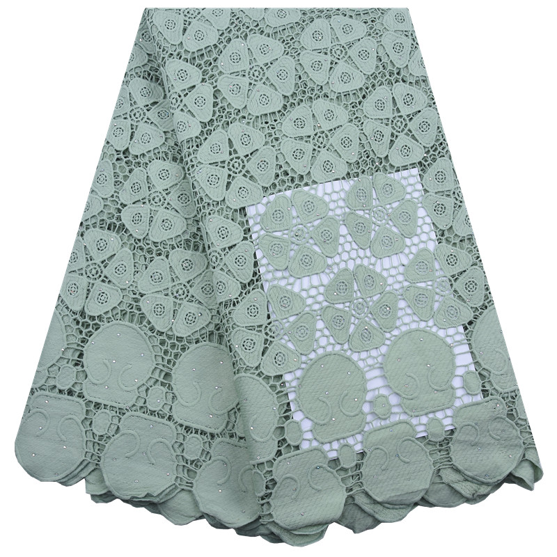African Guipure Lace Fabric Wi - Crystal Mesh Fabric avaliação e preço