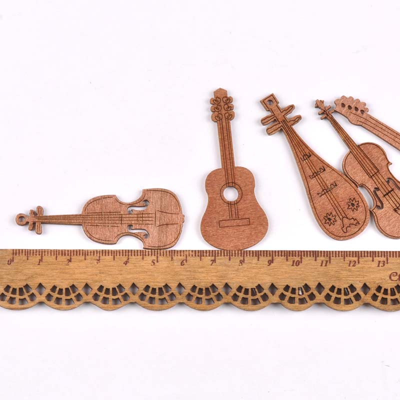 20Pcs/set Wood Handicraft guit - Embellishments For Scrapbooking avaliação e preço