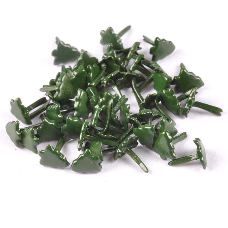 50pcs Mini Christmas Tree Brad - Christmas Craft Embellishment avaliação e preço