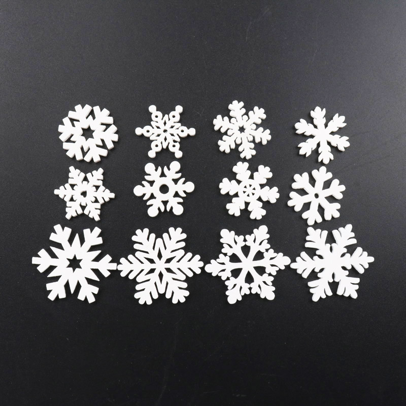20Pcs Wooden Christmas Snowfla - Christmas Craft Embellishment avaliação e preço