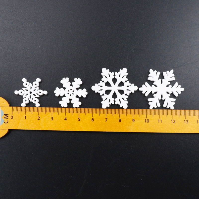 20Pcs Wooden Christmas Snowfla - Christmas Craft Embellishment avaliação e preço