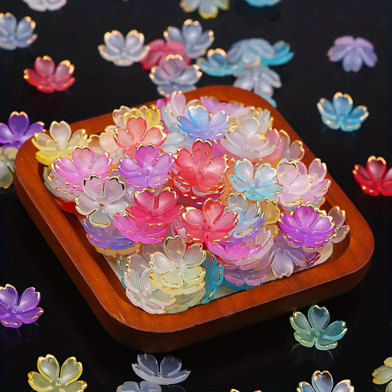 200/100pcs 15mm Colorful Acryl - Embroidery Embellishments avaliação e preço