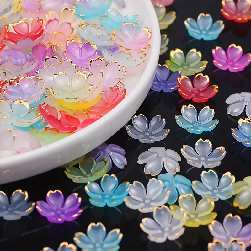 200/100pcs 15mm Colorful Acryl - Embroidery Embellishments avaliação e preço