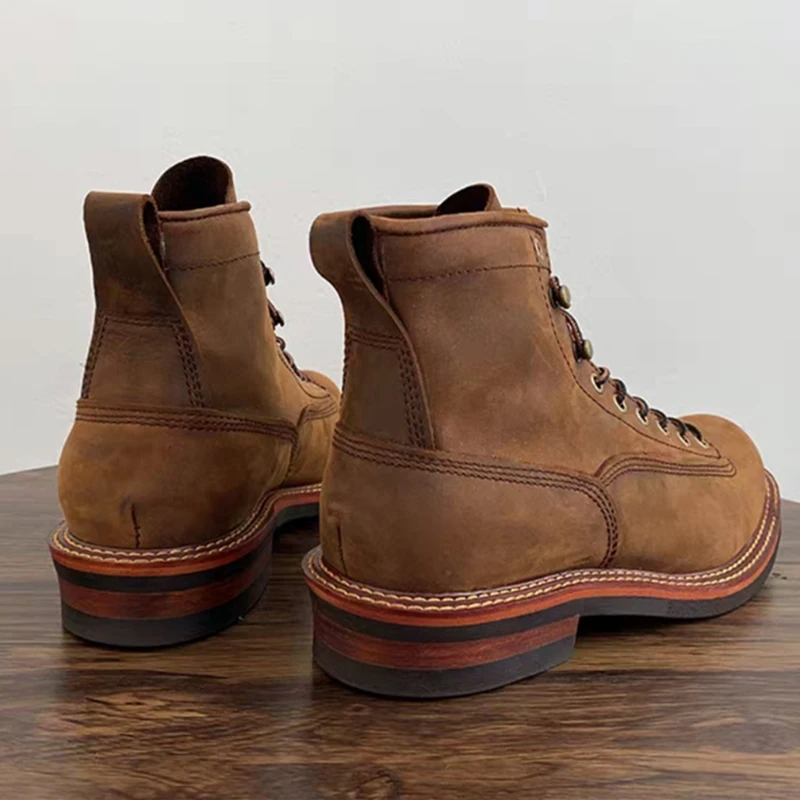 Vintage British Men Ankle Boot - Guipure Lace Panel avaliação e preço