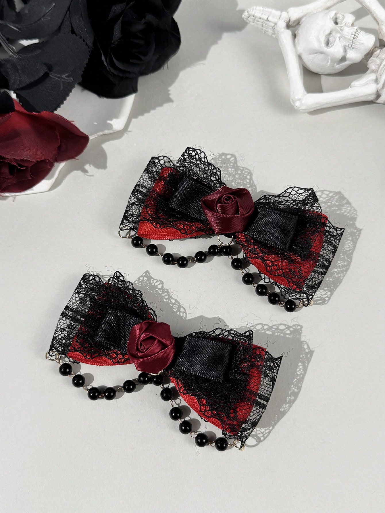 2-piece Gothic style lace ribb - Lace Ribbon Trim avaliação e preço