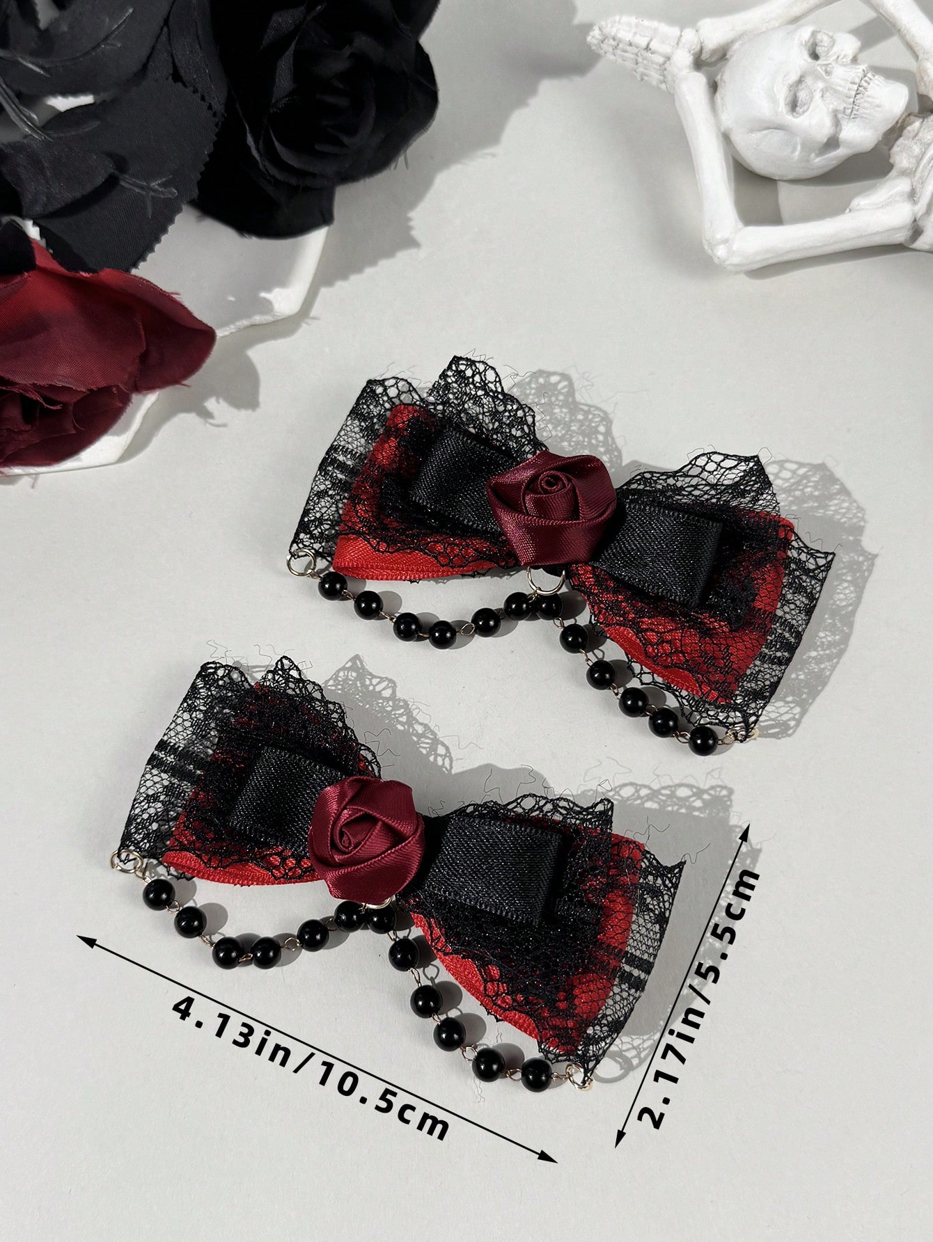 2-piece Gothic style lace ribb - Lace Ribbon Trim avaliação e preço