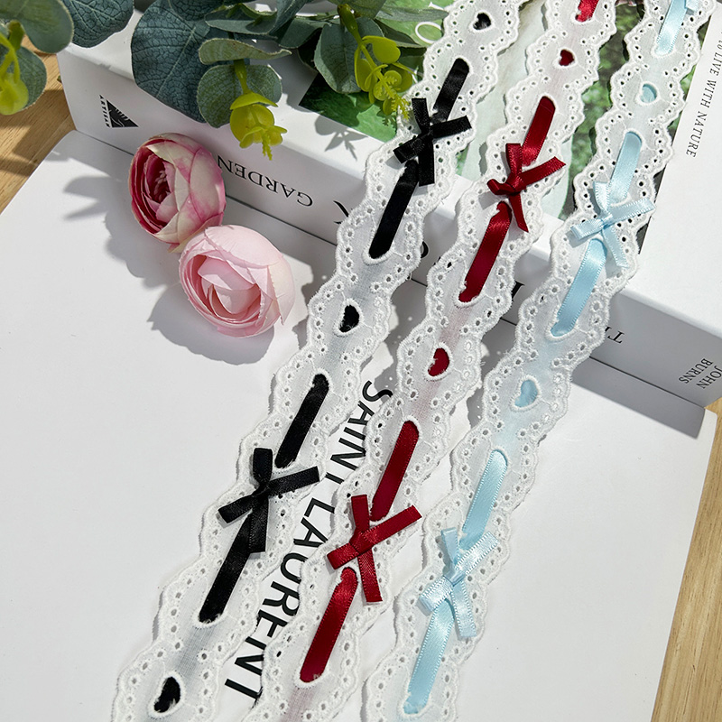 1yard Bow Pleated Lace Lolita  - Lace Ribbon Trim avaliação e preço