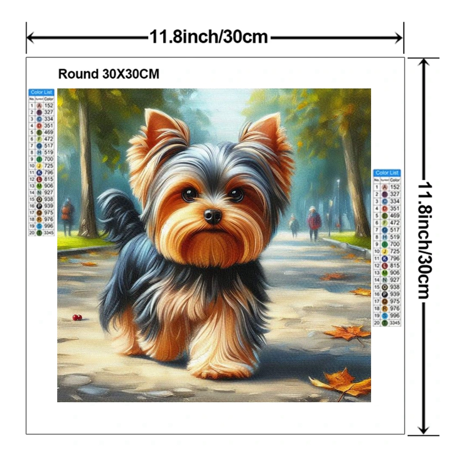 Yorkshire Terrier Dog 5D DIY D - Embroidery Embellishments avaliação e preço