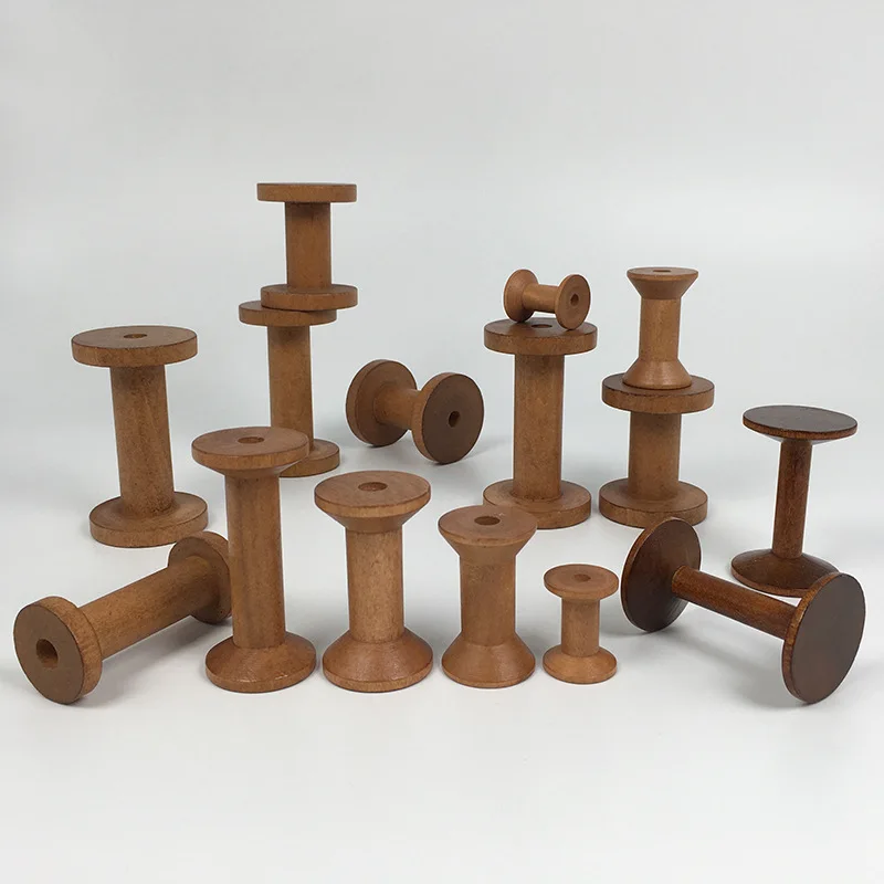 Vintage Wooden Spools DIY Reel - Organza Ribbon Spool avaliação e preço