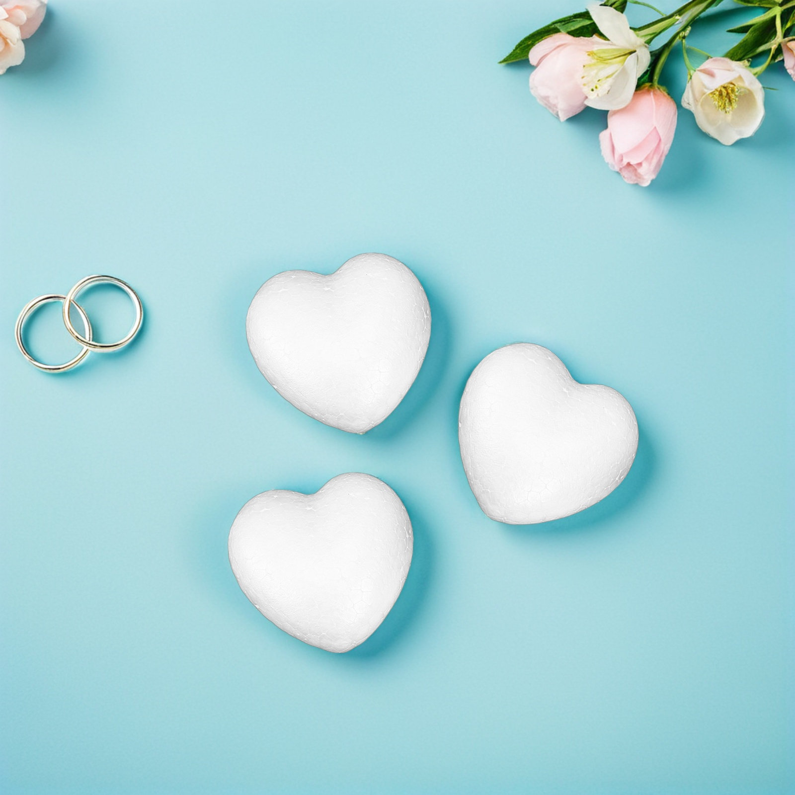 20Pcs Smooth Foam Heart Balls  - Embellish Craft avaliação e preço