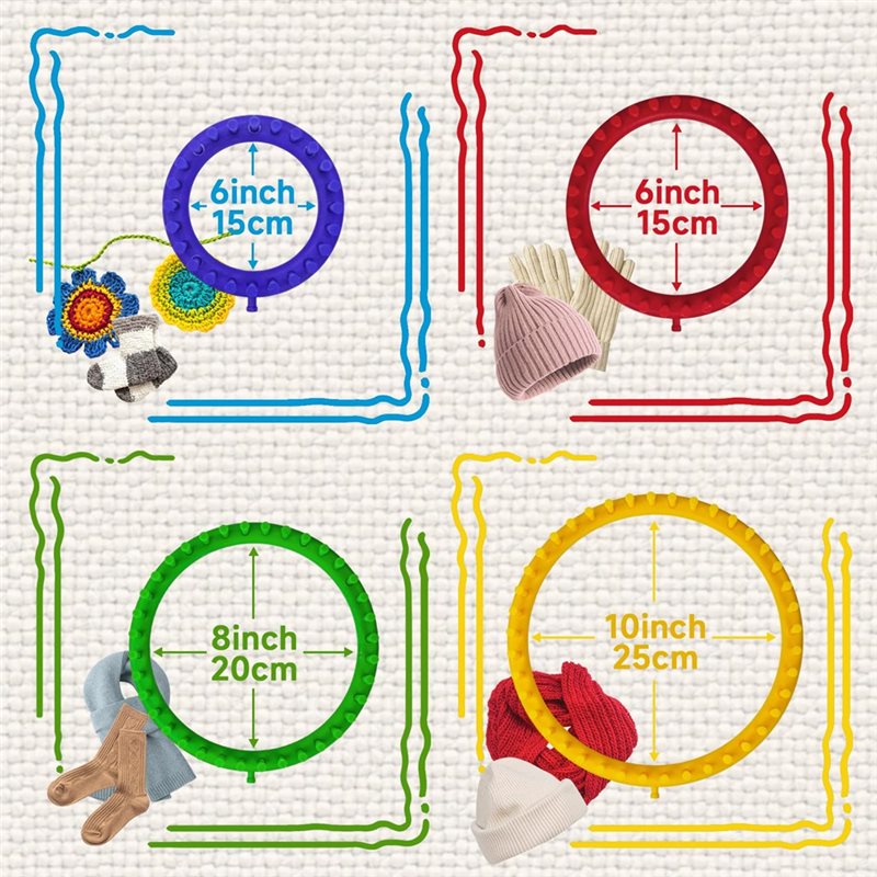 Round Knitting Loom For Hats S - Pom Pom Maker Tool avaliação e preço