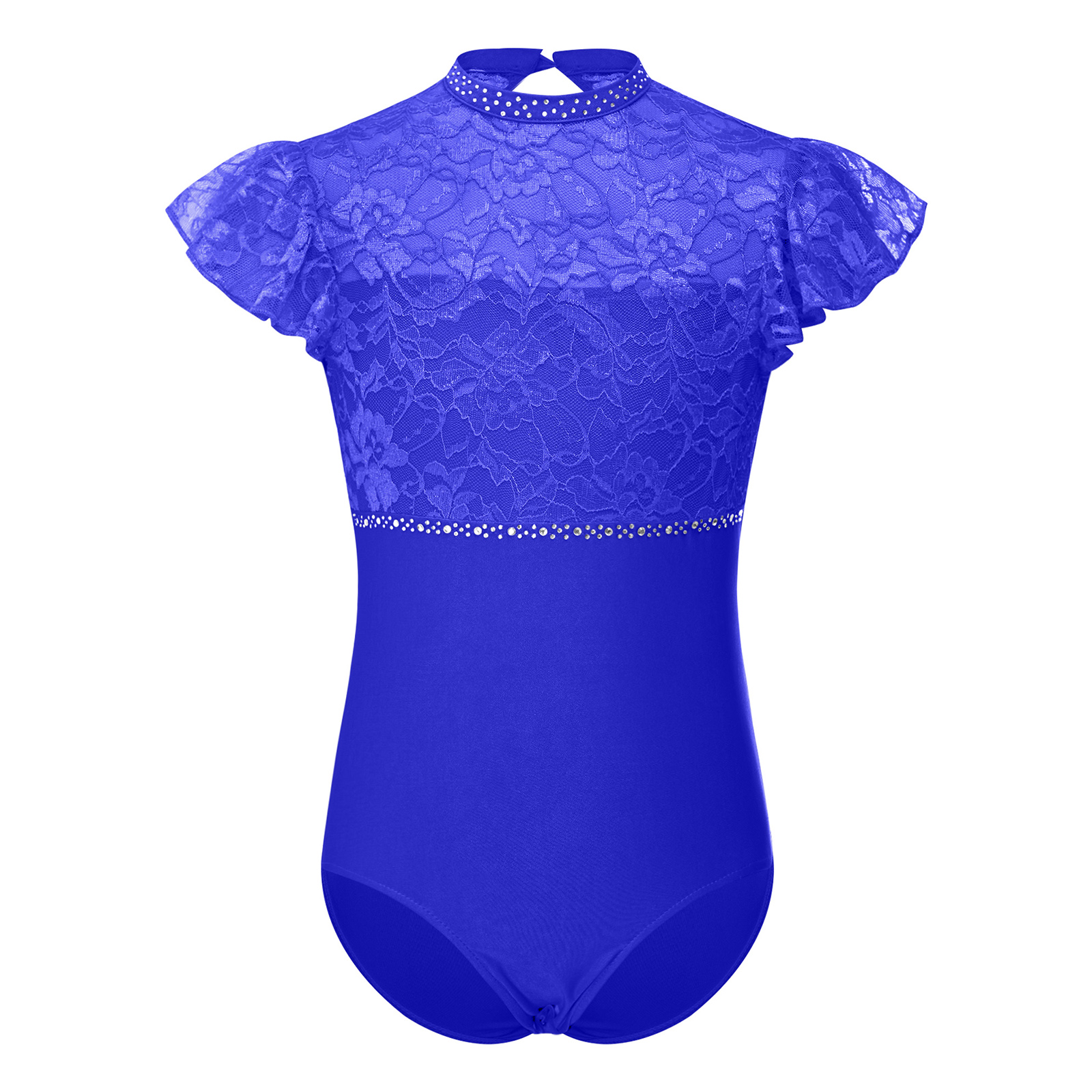 Kids Girls Ballet Dance Leotar - Rhinestone Banding Trim avaliação e preço