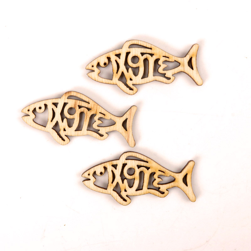 Wooden Cute Fish Shape Arts Pa - Embellishments For Scrapbooking avaliação e preço