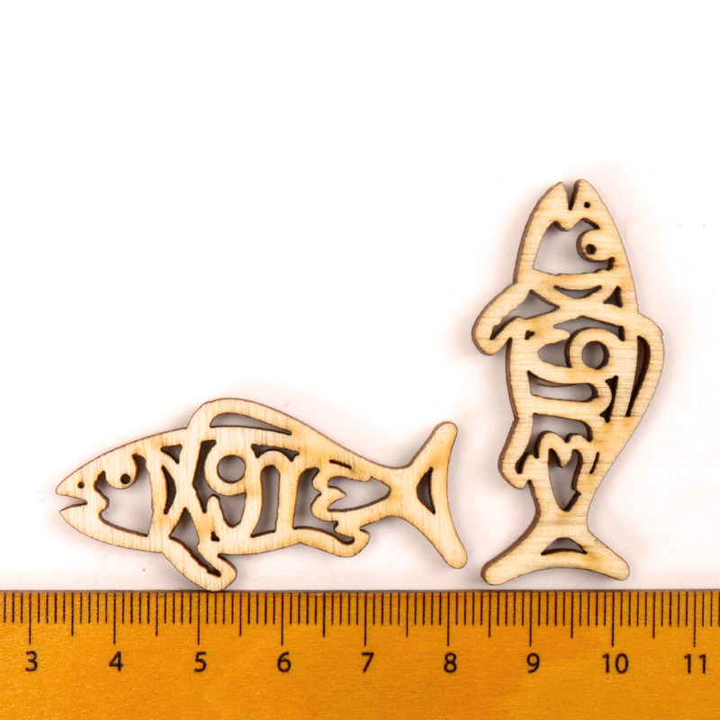 Wooden Cute Fish Shape Arts Pa - Embellishments For Scrapbooking avaliação e preço