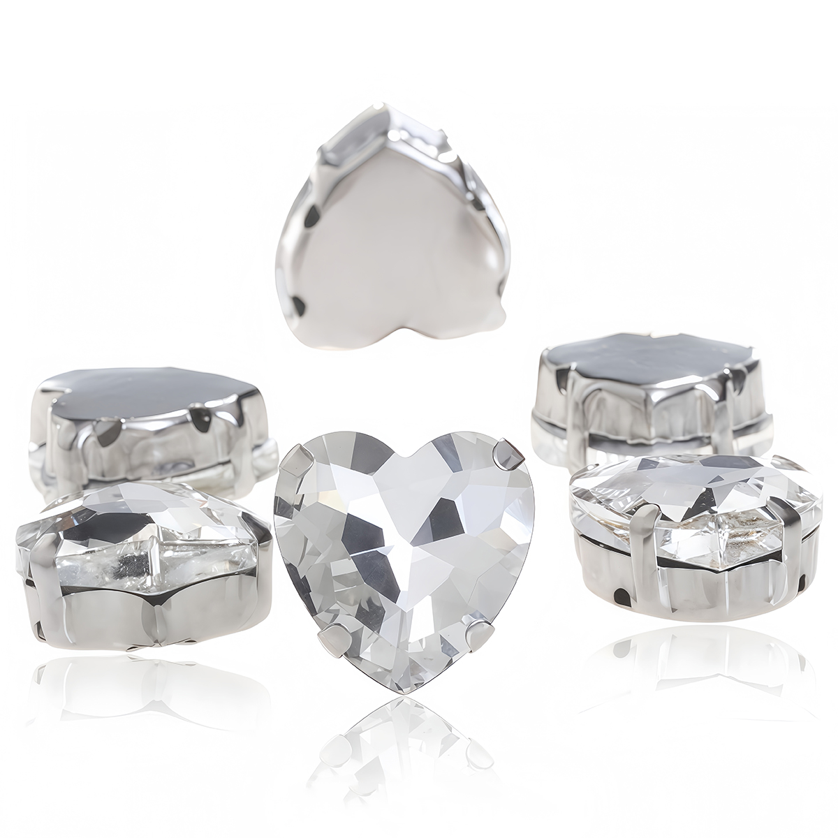 Heart Shape Glass Rhinestones  - Sew On Rhinestone avaliação e preço