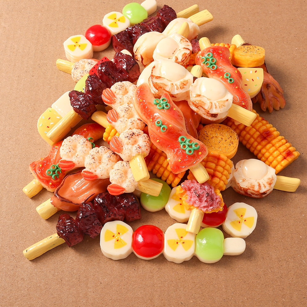 4pcs Simulation Foood Barbecue - Embellishments For Scrapbooking avaliação e preço
