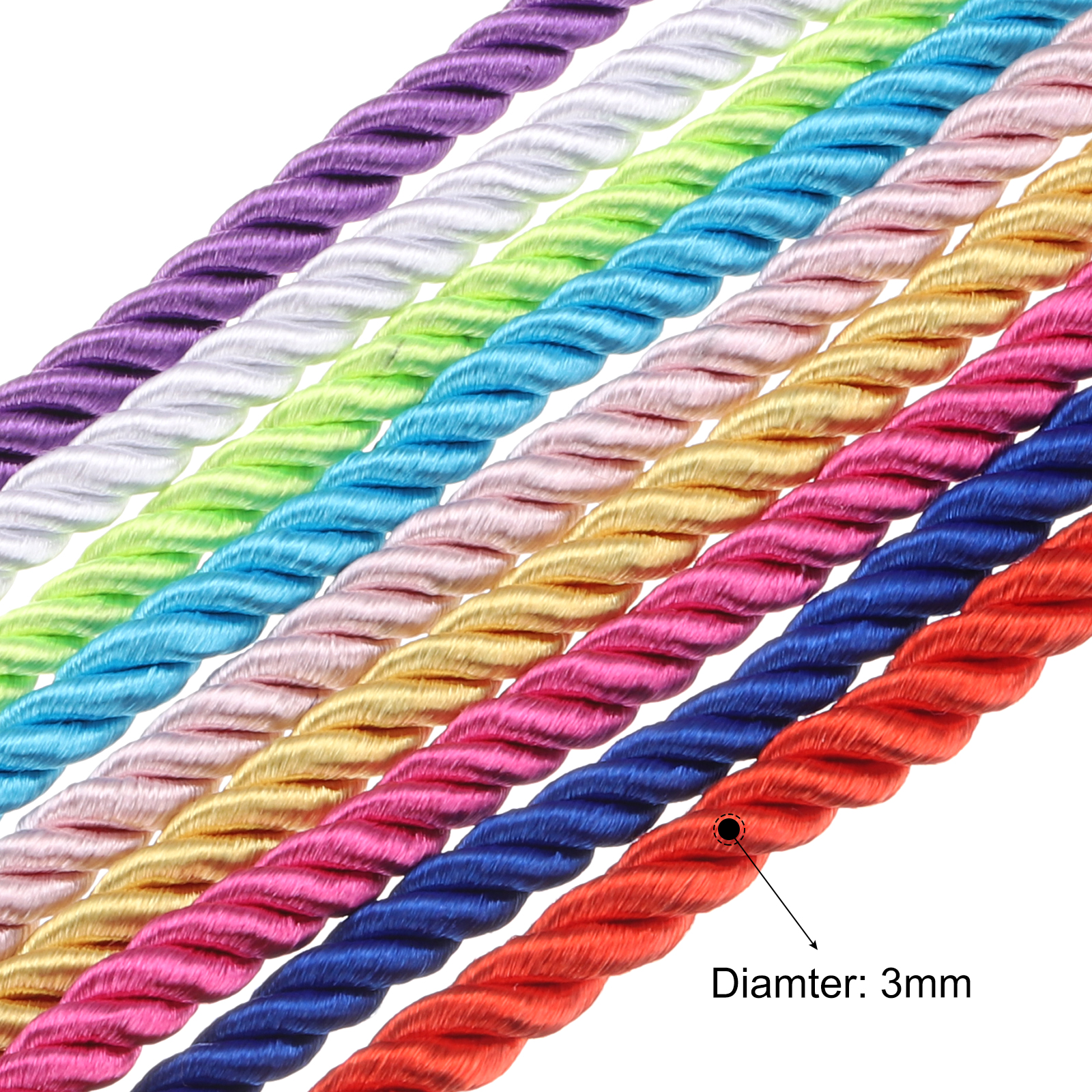 Uxcell 5 Yard 3mm Twisted Cord - Cord Trim Twisted avaliação e preço