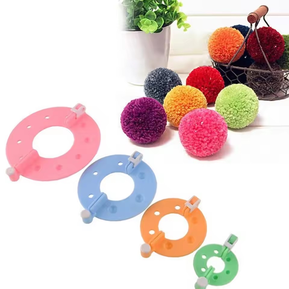 8PCS 4 Sizes Fluff Ball Weaver - Pom Pom Maker Tool avaliação e preço