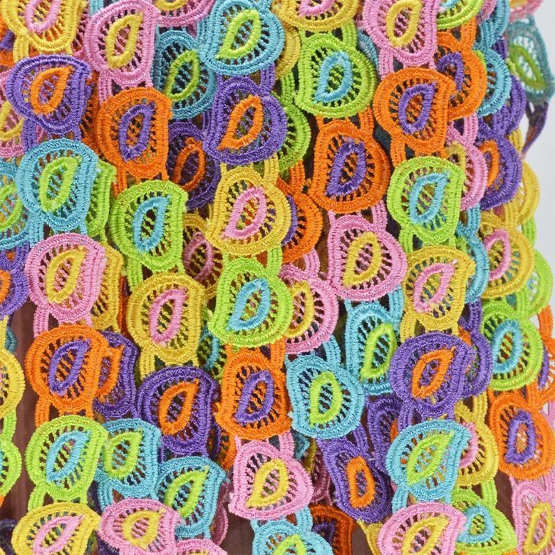 R1WE 15 Yards 2.5cm Colorful H - Lace Ribbon Trim avaliação e preço