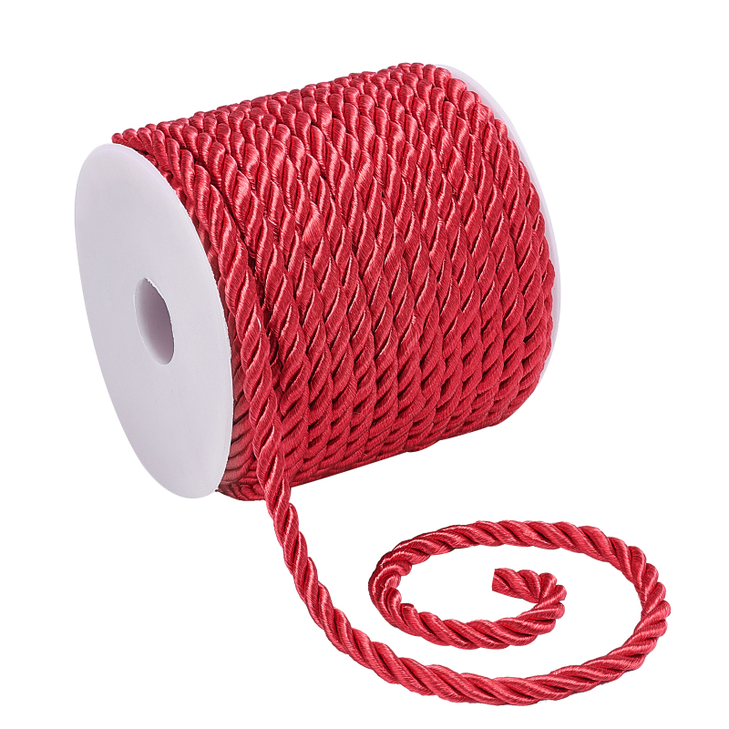 19.6 Yard Red Silk Rope 3-Ply  - Cord Trim Twisted avaliação e preço