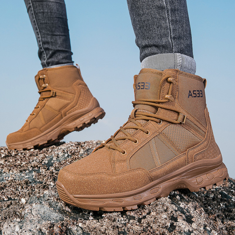 Men's Military Tactical Boots  - Guipure Lace Panel avaliação e preço