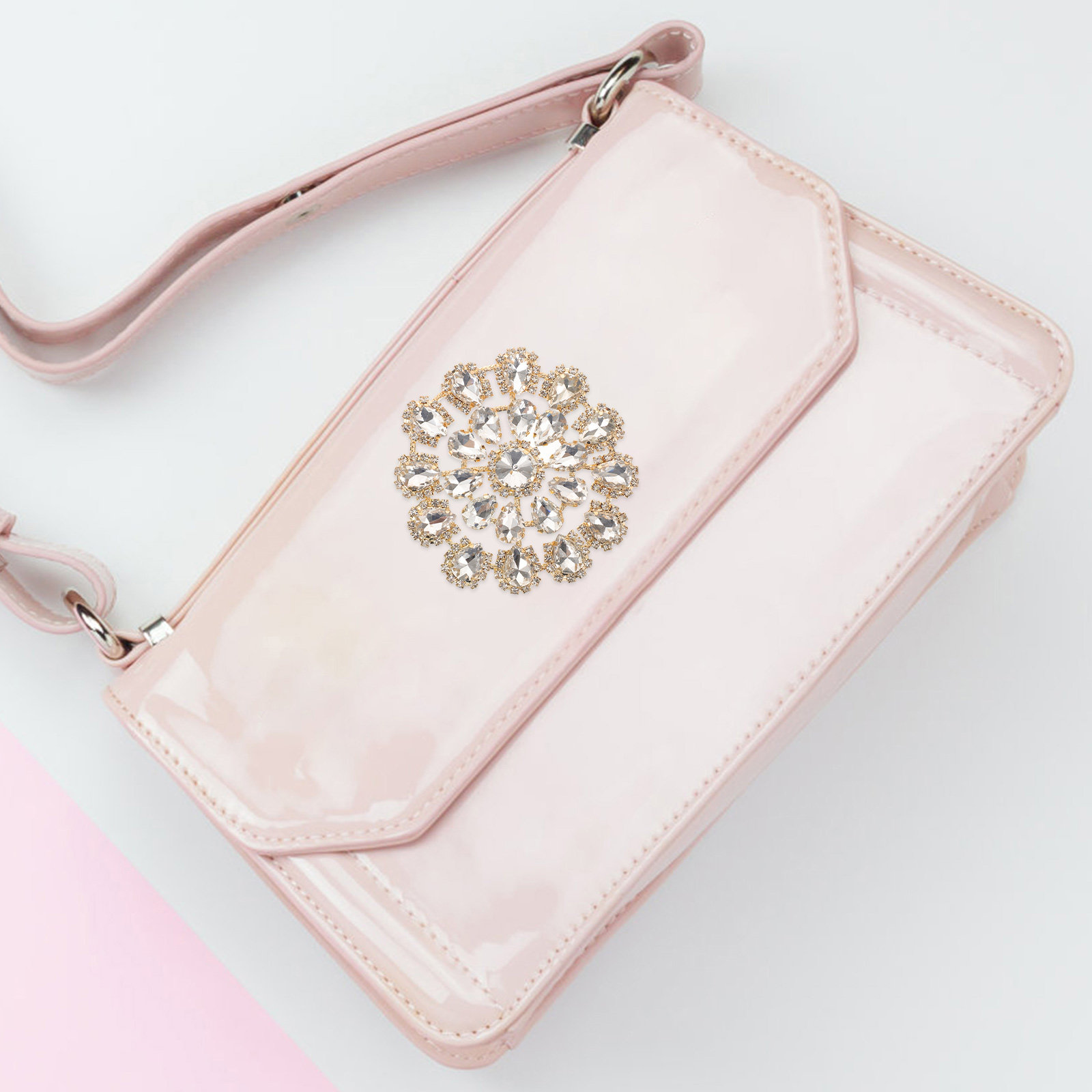 Alloy Rhinestone Flower Appliq - Sew On Rhinestone avaliação e preço