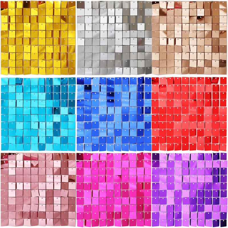 6-27 Pcs Light Golden Shimmer  - Sequin Fabric Panel avaliação e preço